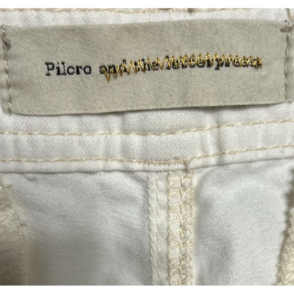 Anthropologie Pilcro Lightweight Stretch Cotton Chinos‎ Ivory Women's Size 32